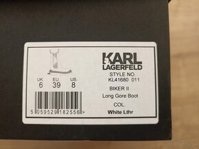 Nové dámske čižmy Karl Lagerfeld Biker II Long Gore Boots - 10