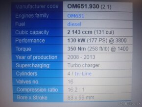 Mercedes motor OM 651.930 - 10