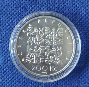 ČESKÉ strieborné pamätné mincé 200Kč, 1994-1997, BK - 10