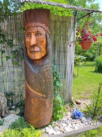 Krásne drevené sochy dekorácia na záhradu - 10