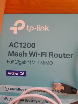 Predám bezdrôtový WiFi router TP-LINK  AC 1200 Archer C6 - 10