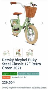 Detský bicykel Puky 12 s košíkom - 10