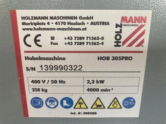 Hoblovačka - kombi - Holzmann HOB 305 , 400 V - 10