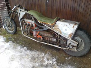 starý pretekový motocykl sprint dragster jawa čz koště DKW - 10