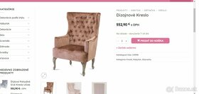 xxl ušiak - kreslo chesterfield  -  staroružova - 35% - 10