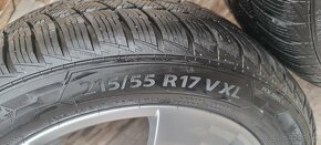 Predám Orginal SKODA HELIOS elektrony 5X112 215/55 r17 Zimné - 10