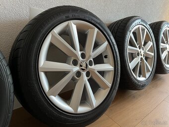 Orig. ŠKODA ALU Disky 16", 5x100, ET46 + DUNLOP 215/45 - 10