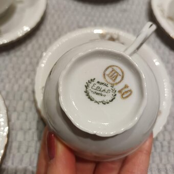 Porcelánová retro kávová sada - 10