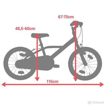 Detsky bicykel Bicykel Btwin 16” malo používaný, nepoškodený - 10