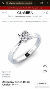 Diamantový prsteň 0.5 ct s certifikátom - prírodný diamant - 10