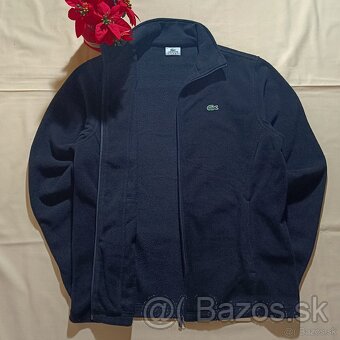 Lacoste čierna flísová mikina fleece jacket full zip L - 10