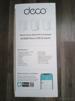 WiFi 6 mesh systém TP-Link Deco X50(3-pack) - 10