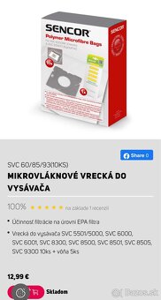 Sencor SVC 8300TI hepa filter sáčkový vysávač - 10