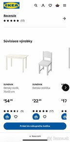 ikea sundvik stol + 2 stolicky - 10