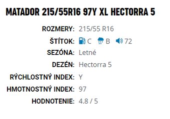 Letná sada 215/55 R16 - 10