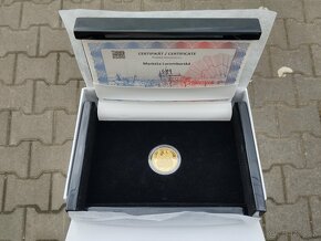 Zlatá medaile M.Lucemburská, 999,9 PROOF cert + etue - 10