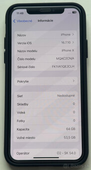 Apple iPhone X 64 GB Space Gray / nová batéria - 10