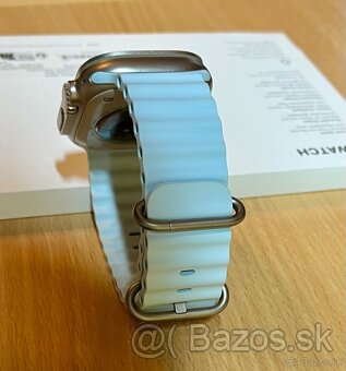 Apple Watch 49mm Ice Blue Natural Titanium Ocean Band - 10