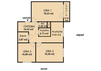 NA PREDAJ 3-IZB.BYT, ŠKULTÉTYHO, TREBIŠOV PRIAMO V CENTRE - 10