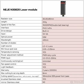 Laserový gravírovací stroj 52X52CM DIY 5500mW - 10