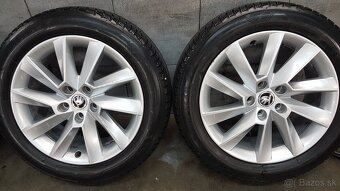 orig.Zimné ŠKODA kolesa 5x112 R17ET 40 Gooyear215/55 - 10