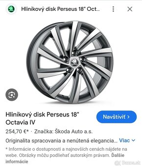 5X112 - 7,5Jx18 - ET48 - NOVÉ disky original ŠKODA OCTAVIA I - 10