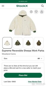 SUPREME Reversible Sherpa Work Parka XL - 10