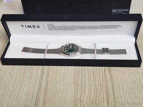 TIMEX Q Diver Reissue GMT - Green & Silver + Originál box - 10