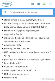 Stolná LED lampa s funkciami - 10