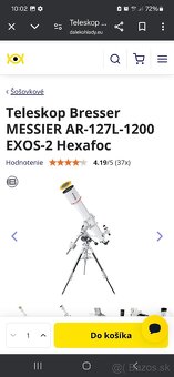 Predám teleskop Ɓresser MASSIER AR-127L-1200 EXOS-2 Hexafoc - 10