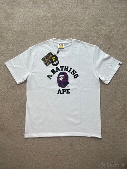 A Bathing Ape (BAPE) OG Purple Camo Ape T - shirt - White - 10