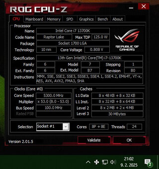 Intel Core i7 13700k +  ASUS ROG MAXIMUS Z790 HERO - 10