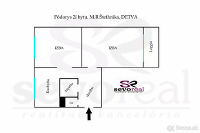 2 izbový byt / DETVA / M.R.Štefánika / 57 m2 + LOGGIA - 10