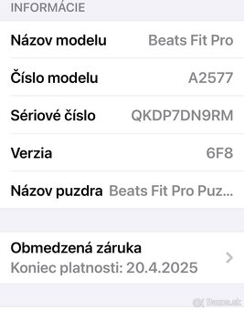 Apple BEATS FIT PRO Biele + stuple /SUPER CENA/ - 10