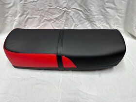 Predám nové SEDADLO JAWA 350/634, čierne, červené, biely lem - 10