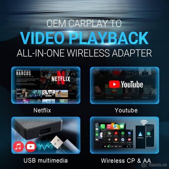 NetFlix, YouTube do auta - Bezdrôtový Carplay / Android Auto - 10