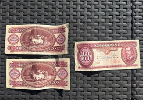 Maďarské bankovky 50 forint (Otvenforint) a 100 forint (Száz - 10