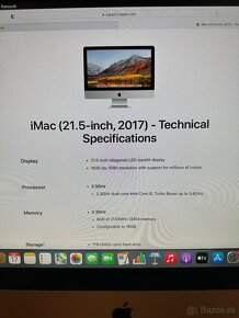 Predám iMac 21,5 2017 1TB disk, 8GB Ram - 10