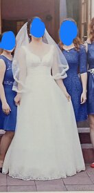 Svadobné šaty so závojom a spodničkou - 10
