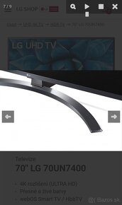 Napredaj 70'' LG UHD TV, webOS Smart TV - 10