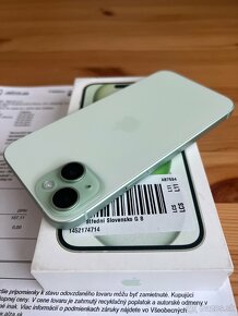 iPhone 15 plus 128 GB Green , záruka 9/2026 - 10