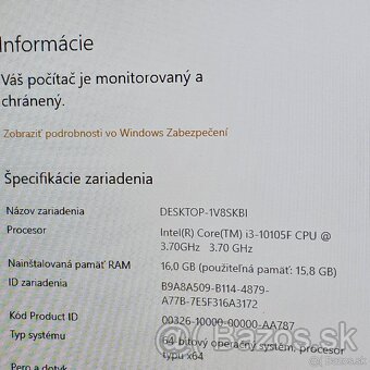 Počítač Lenovo - i3 10gen, GTX 1650, 16G RAM, SSD, WIN10 - 10