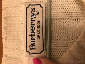 BURBERRY originál snehobiely pánsky svetrik XL - 10