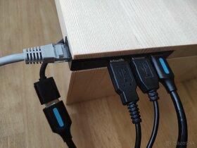 Drevený stojan pod monitor s USB HUB - 4 v 1 - 10