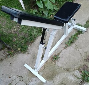 Činky kotuče jednoručky lavica bench press - 10