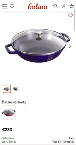 STAUB Wok 30 cm, so sklenenou pokrievkou - 10