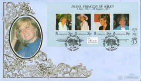 Poštové známky, filatelia: Anglicko, Lady Diana, FDC obálky - 10