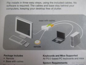 Belkin Flip F1DF102P KVM switch pre 2 počítače na 1 monitor - 10