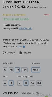 Brankárské korčule CCM AS3 PRO SR SUPER-TACKS - 10