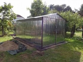 Stavebný plecháč, stavebná búda, plechová garáž 3x5m - 10